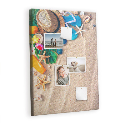 Painel de cortiça para parede Praia exótica