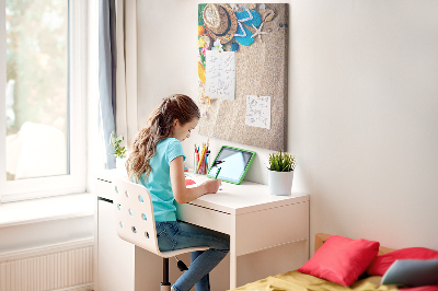 Painel de cortiça para parede Praia exótica