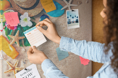 Painel de cortiça para parede Praia exótica