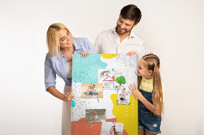 Lousa de cortiça Rabiscos de abstração