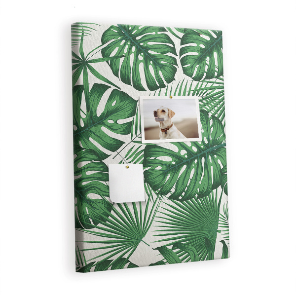 Painel de cortiça para parede Folhas da planta Monstera