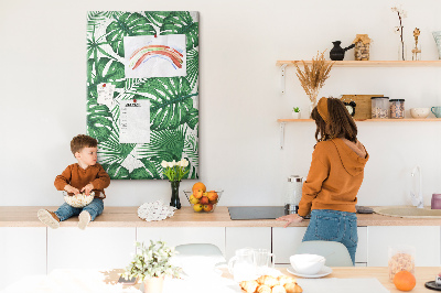 Painel de cortiça para parede Folhas da planta Monstera