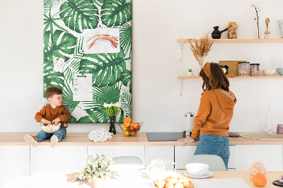 Painel de cortiça para parede Folhas da planta Monstera