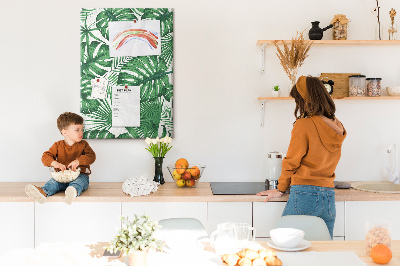 Painel de cortiça para parede Folhas da planta Monstera