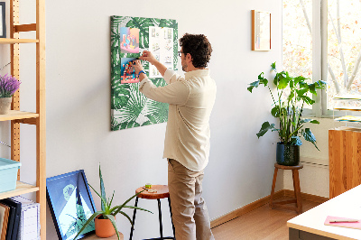 Painel de cortiça para parede Folhas da planta Monstera