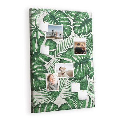 Painel de cortiça para parede Folhas da planta Monstera