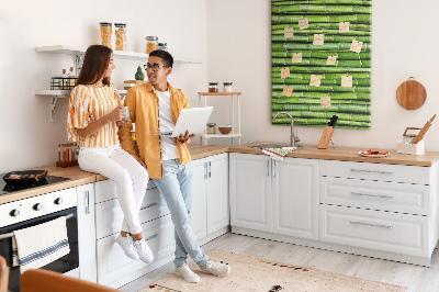 Lousa de cortiça Parede de bambu