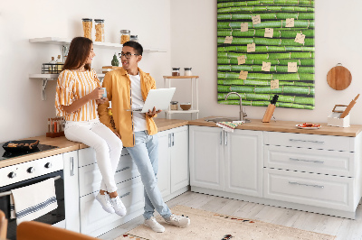 Lousa de cortiça Parede de bambu