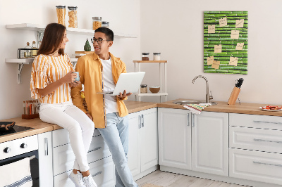 Lousa de cortiça Parede de bambu