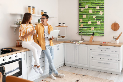 Lousa de cortiça Parede de bambu