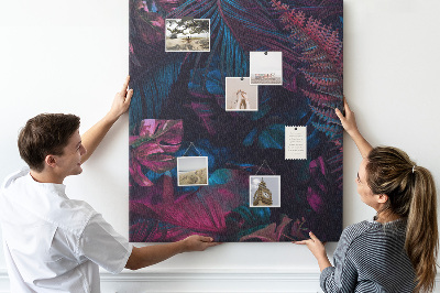 Painel de cortiça para parede Folhas tropicais