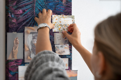 Painel de cortiça para parede Folhas tropicais