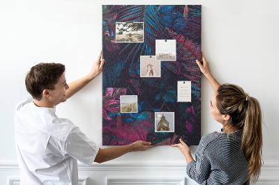 Painel de cortiça para parede Folhas tropicais