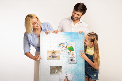 Quadro de cortiça Manchas de aquarela