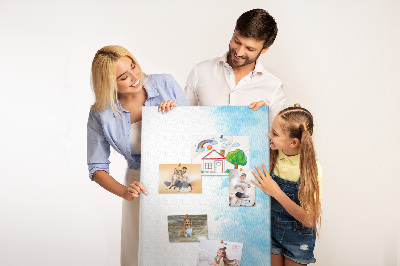 Quadro de cortiça Manchas de aquarela