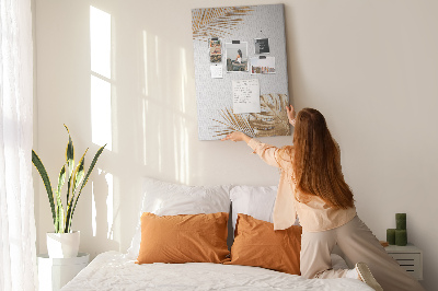 Quadro de cortiça Folhas douradas