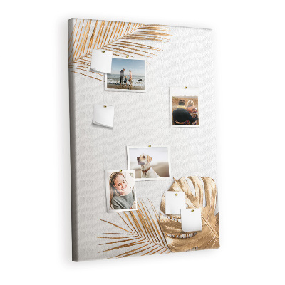 Quadro de cortiça Folhas douradas