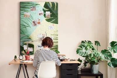 Painel de cortiça para parede Monstera tropical