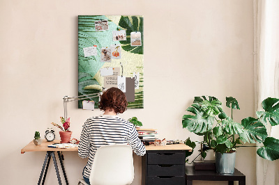 Painel de cortiça para parede Monstera tropical