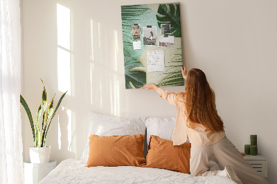 Painel de cortiça para parede Monstera tropical