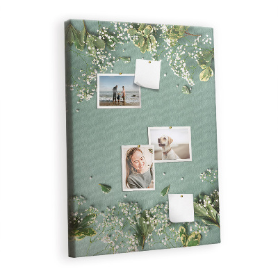 Quadro de cortiça Flores de Gypsophila