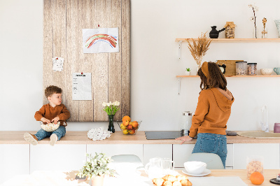 Painel de cortiça para parede Tábuas de madeira clara