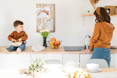 Painel de cortiça para parede Tábuas de madeira clara