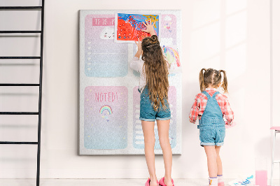 Lousa de cortiça Planejador de unicórnio