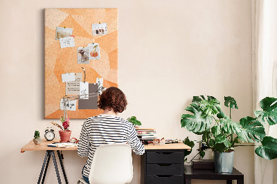 Painel de cortiça para parede Triângulos abstratos