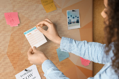 Painel de cortiça para parede Triângulos abstratos