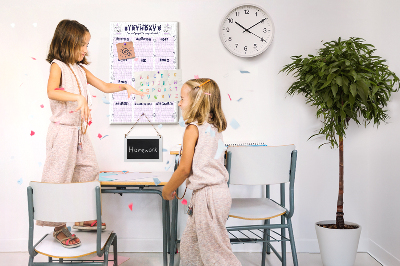 Lousa de cortiça Planejador de aniversário