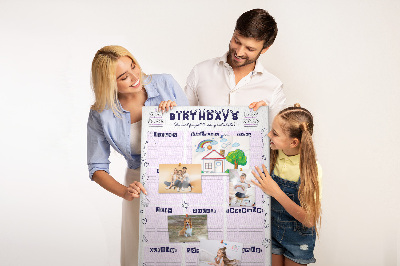 Lousa de cortiça Planejador de aniversário