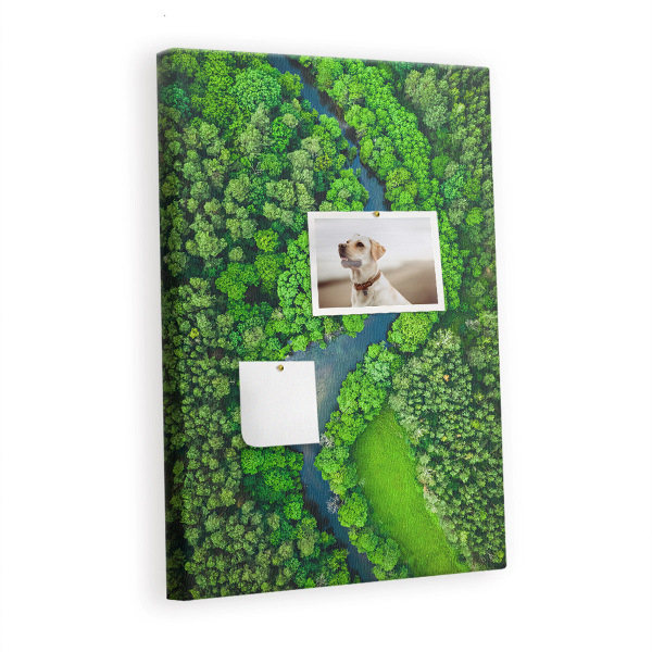 Painel de cortiça para parede Rio na floresta