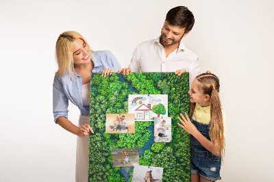 Painel de cortiça para parede Rio na floresta