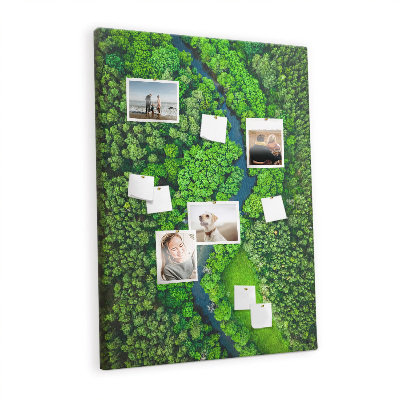 Painel de cortiça para parede Rio na floresta