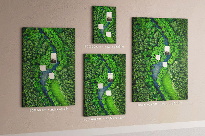 Painel de cortiça para parede Rio na floresta