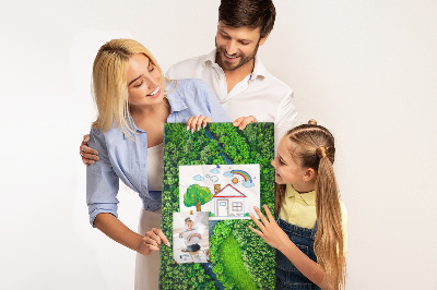 Painel de cortiça para parede Rio na floresta