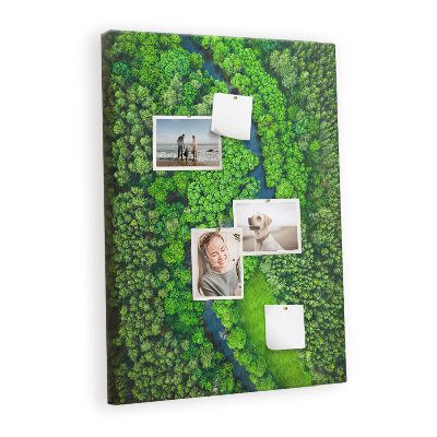 Painel de cortiça para parede Rio na floresta