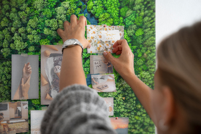 Painel de cortiça para parede Rio na floresta