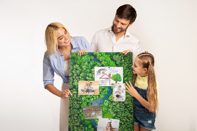 Painel de cortiça para parede Rio na floresta