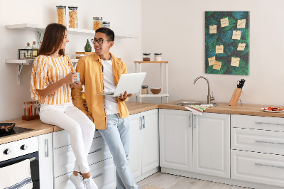 Painel de cortiça para parede Grandes folhas tropicais