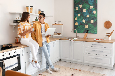 Painel de cortiça para parede Grandes folhas tropicais