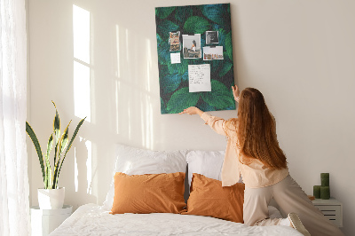 Painel de cortiça para parede Grandes folhas tropicais