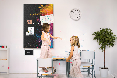 Quadro de cortiça Pó colorido