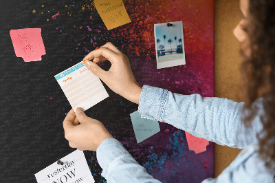 Quadro de cortiça Pó colorido