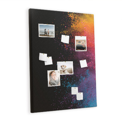 Quadro de cortiça Pó colorido