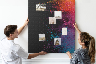 Quadro de cortiça Pó colorido