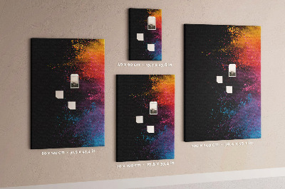 Quadro de cortiça Pó colorido