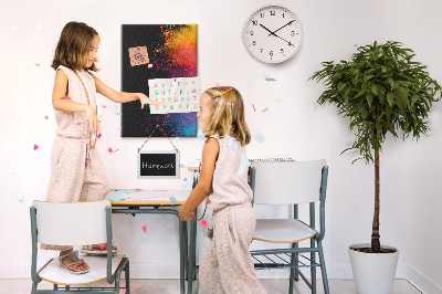 Quadro de cortiça Pó colorido