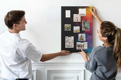 Quadro de cortiça Pó colorido